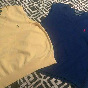 2 polo sweater style vest sz.L